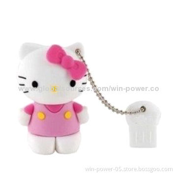 USB Flash Drive, Made of PVC/Rubber with Capacity of 64MB to 64GB